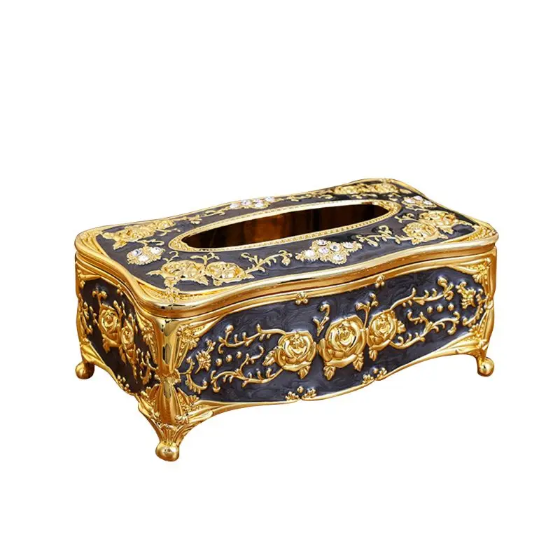 

Acrylic Tissue Box Universal Luxury European Paper Rack Office Table Accessories Home Office KTV Hotel Car Facial Case F1CC