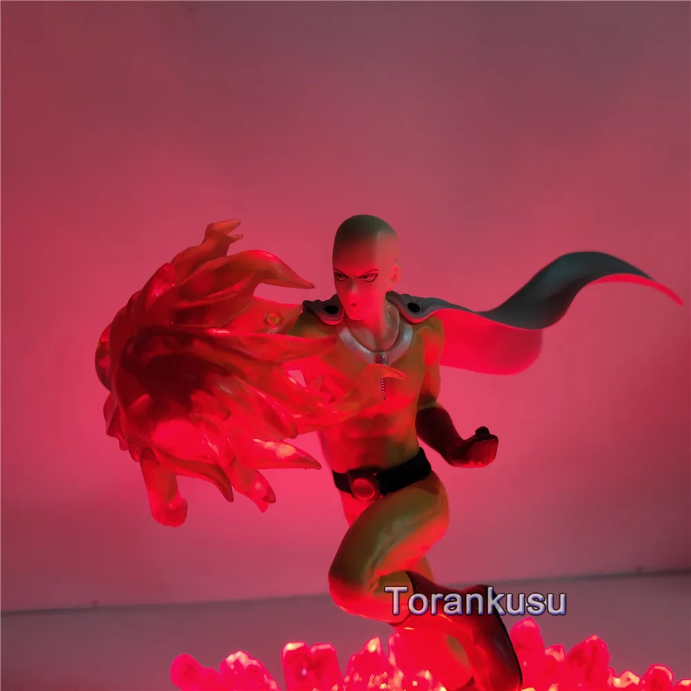 

One Punch Man Saitama 3D Led Night Lights Set Anime Action Figures Toys Super Heroes Figurine Saitama Model Collection DIY Figma