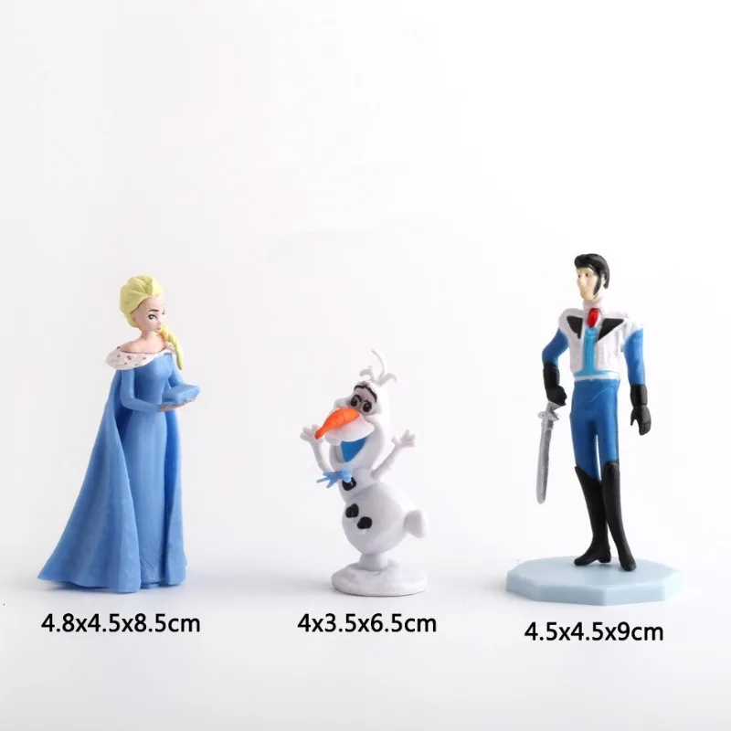 

7PCS Disney Frozen Aisha And Anna Doll Kawaii Action Figure Anime Figure Anime Disney Frozen Aisha and Anna