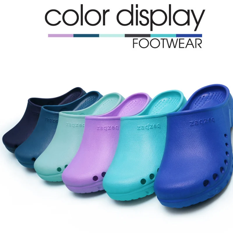 

2021 High Quality Women's Summer Slippers EVA Clogs Surgical Shoes Hospital Anti-Slip Sandal Mules Medical Nursing Shoes