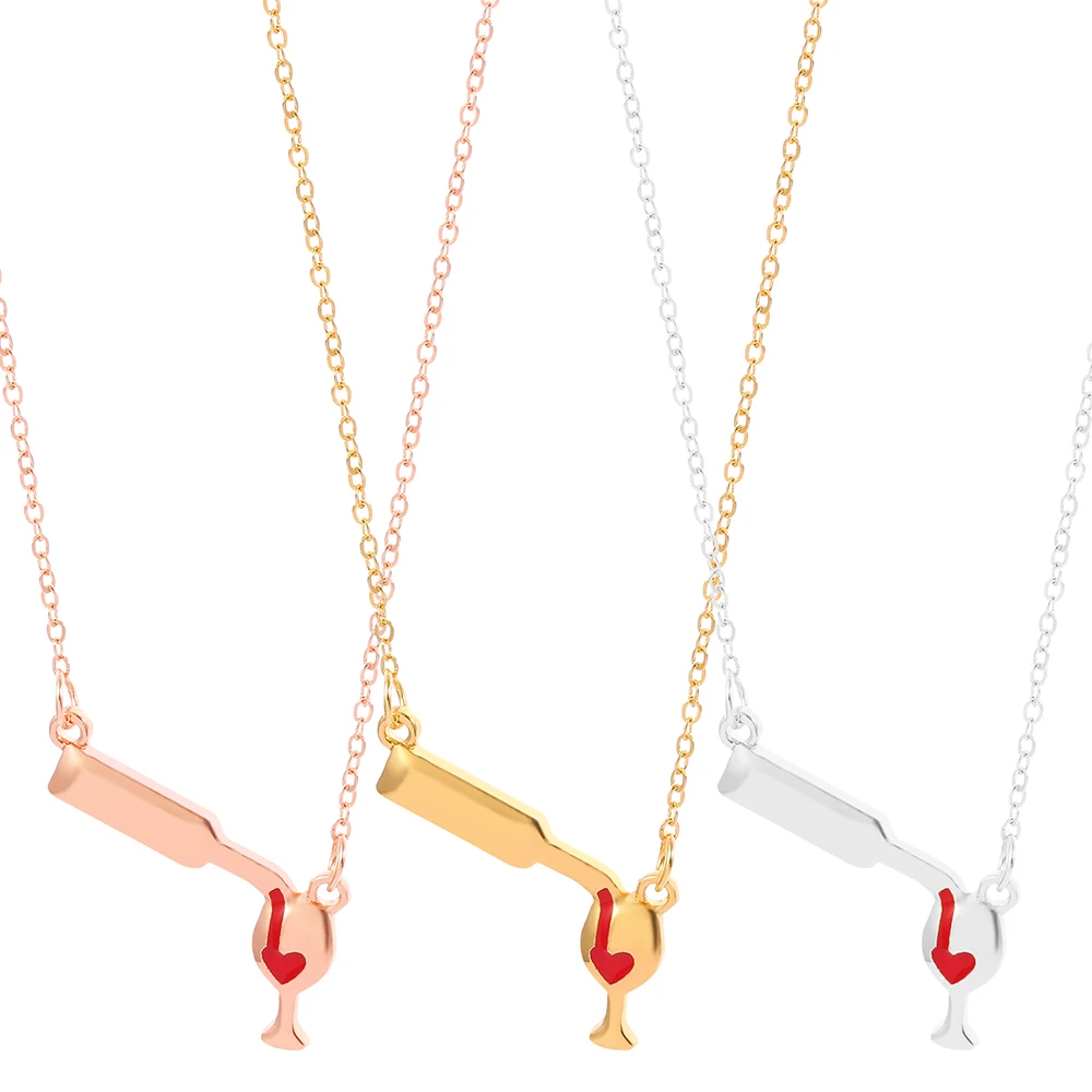 Женское ожерелье с подвеской в виде бокала вина | Украшения и аксессуары