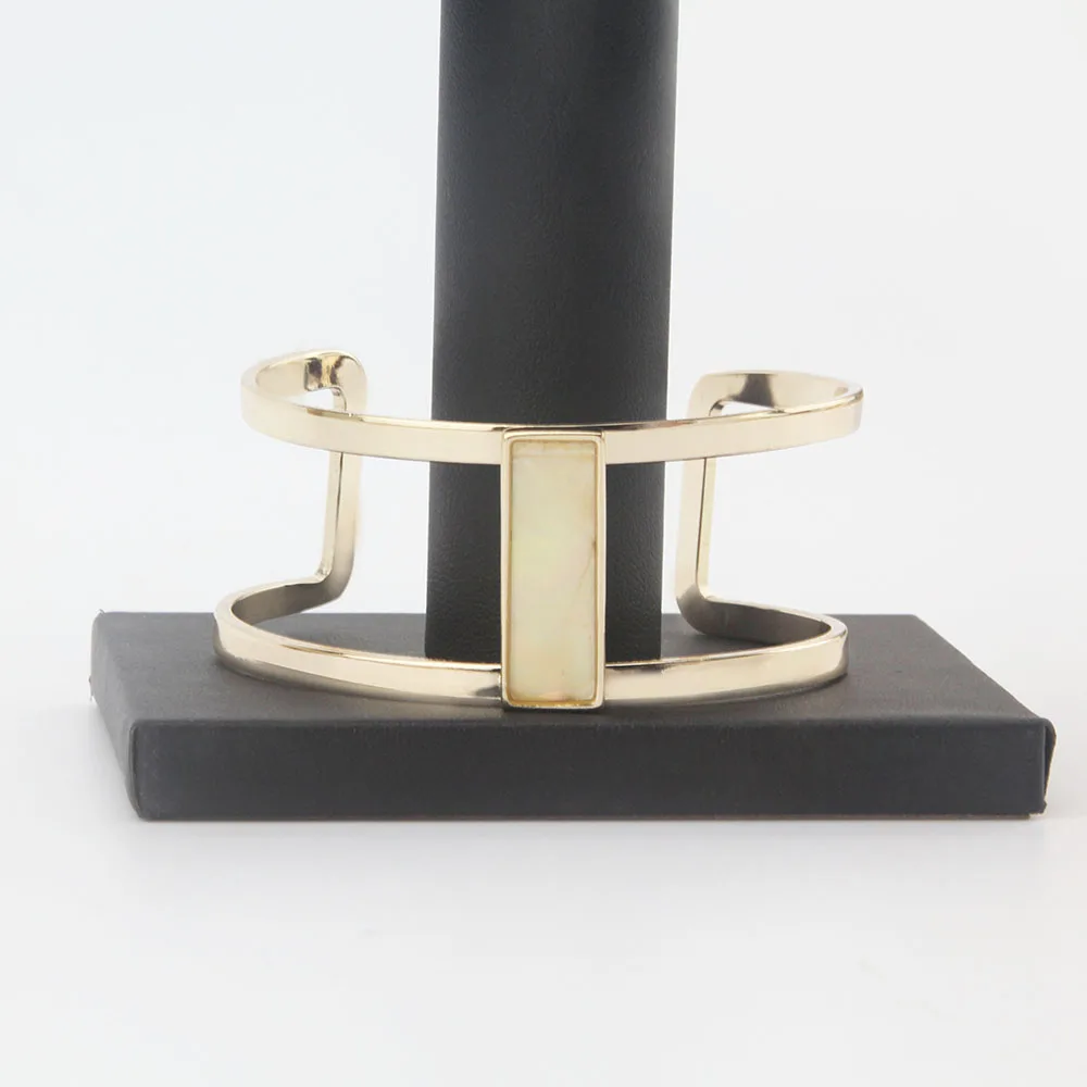 Новый стиль Швабра оболочка эффект прямоугольный каменный браслет блестящий