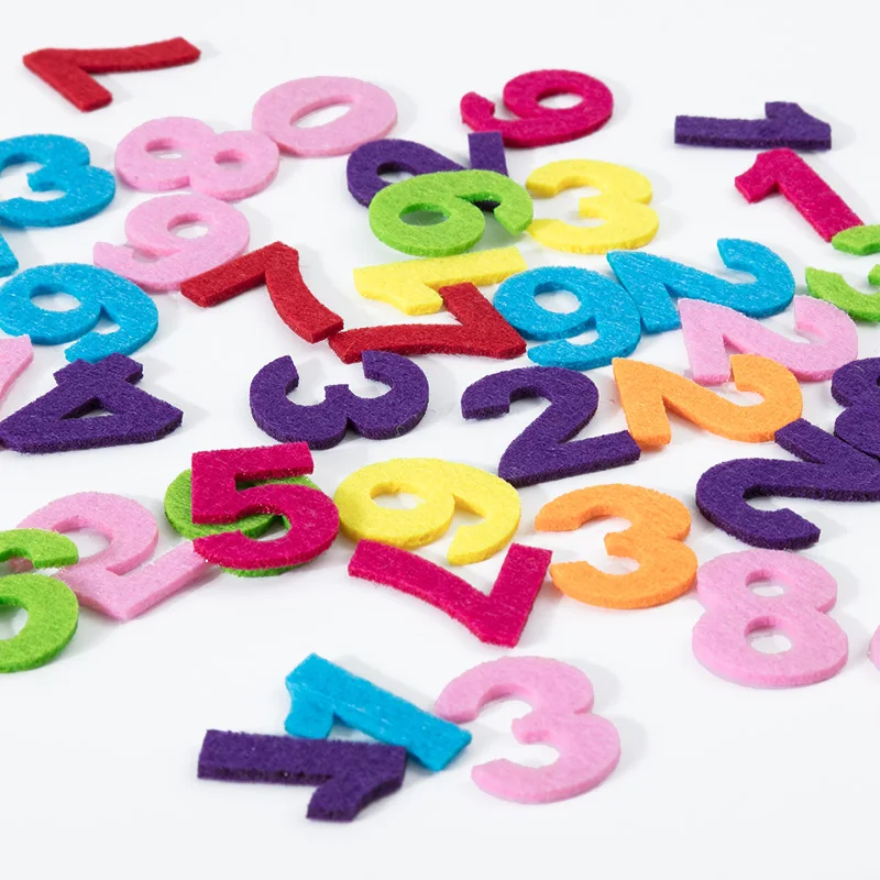 Войлочная ткань с цифрами 50 шт./лот Материалы для творчества Нетканая
