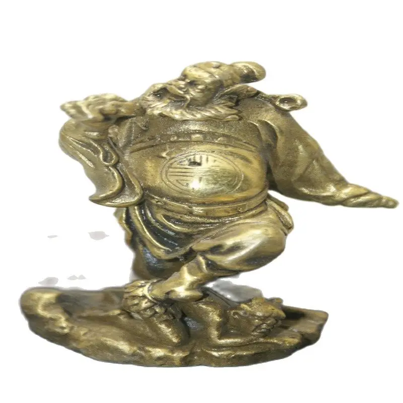 Красивая старая китайская уникальная медная резная Чжун Куй статуя|statue| |