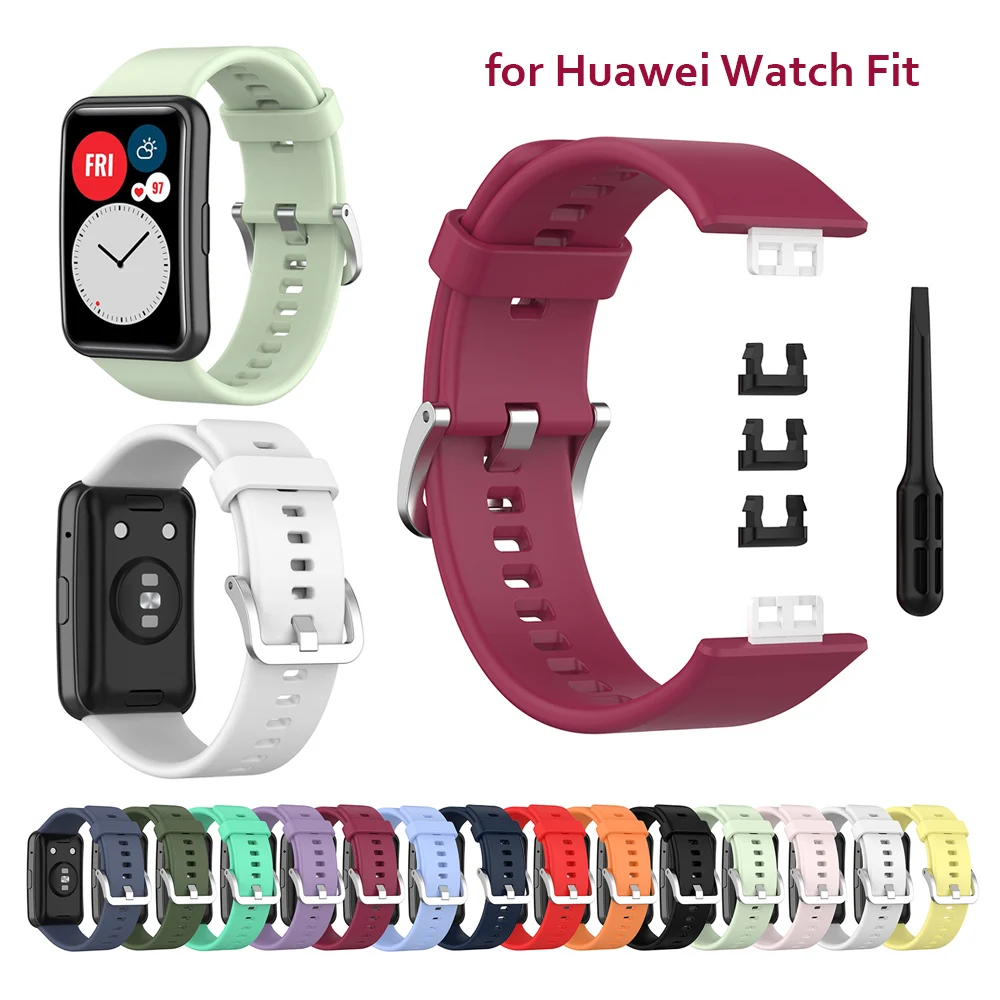 

Silicone Band For Huawei Watch FIT Strap Smartwatch Accessories Replacement Wristband Belt bracelet Huawei Watch fit 2021 Strap