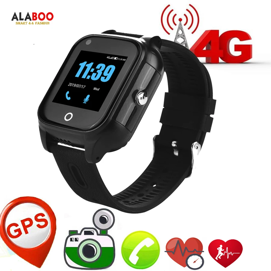 

Smart 4G GPS Wifi Location Trace Elder Man Kid SOS Call Remote Heart Rate Blood Pressure Voice Monitor Phone Wristwatch Watch