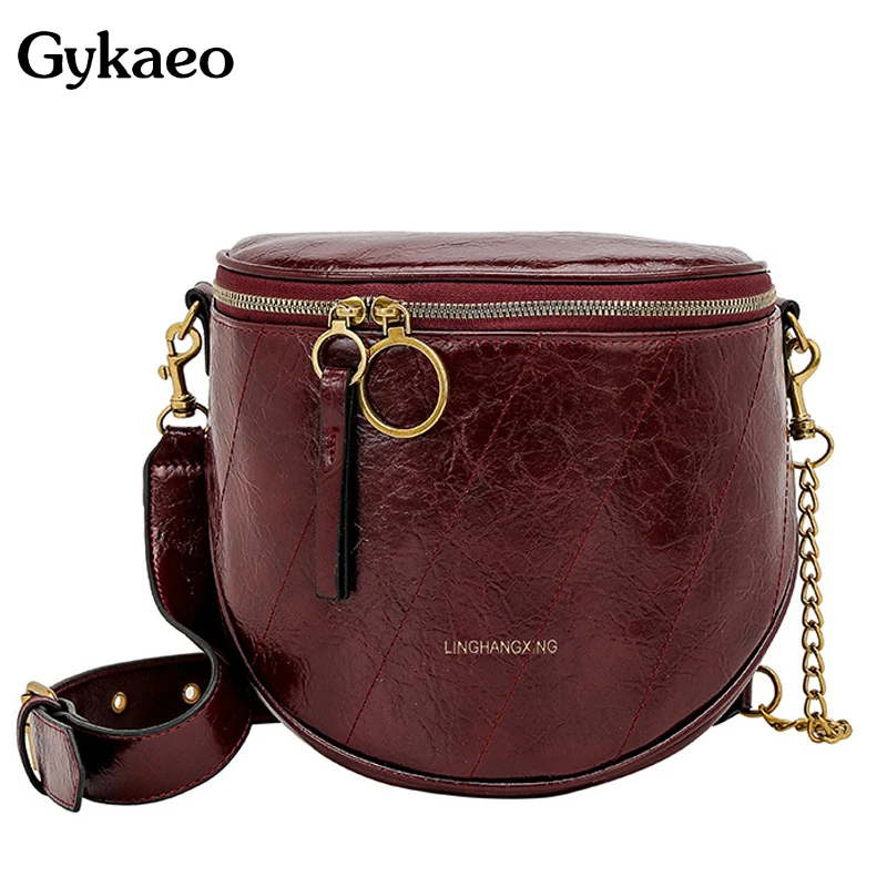 Женская сумка мессенджер Gykaeo модная через плечо из мягкой искусственной кожи с