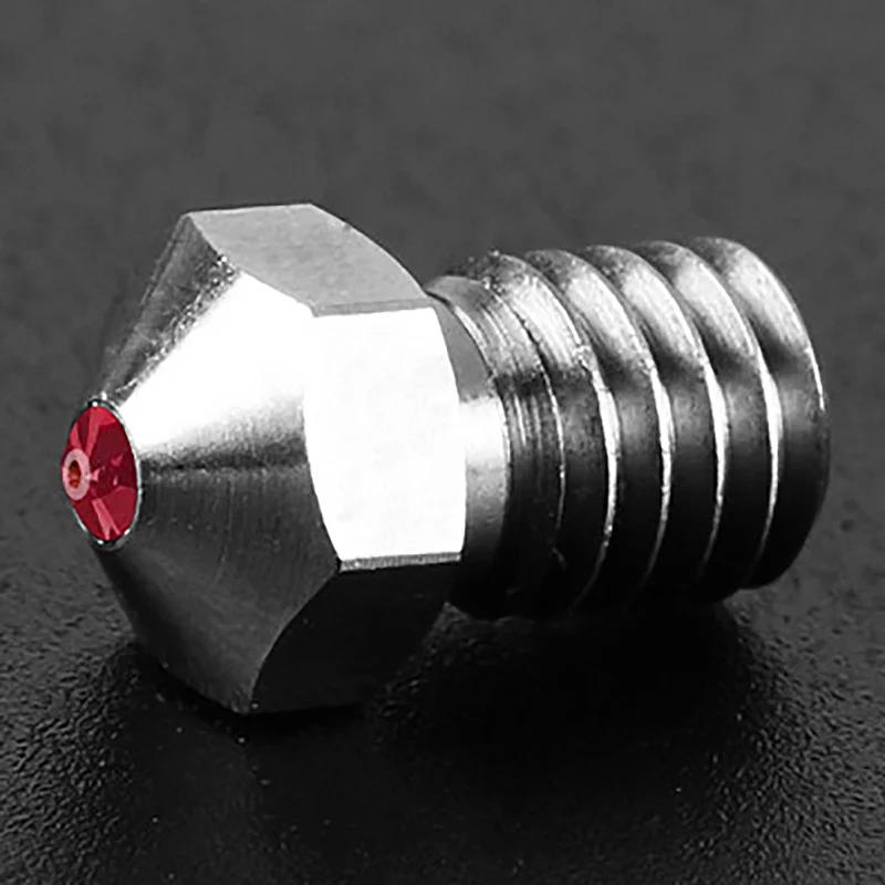 1 шт. E3D титановая сталь Рубиновая насадка V6 0 4 мм для Petg Abs Pei Peek|Детали и аксессуары