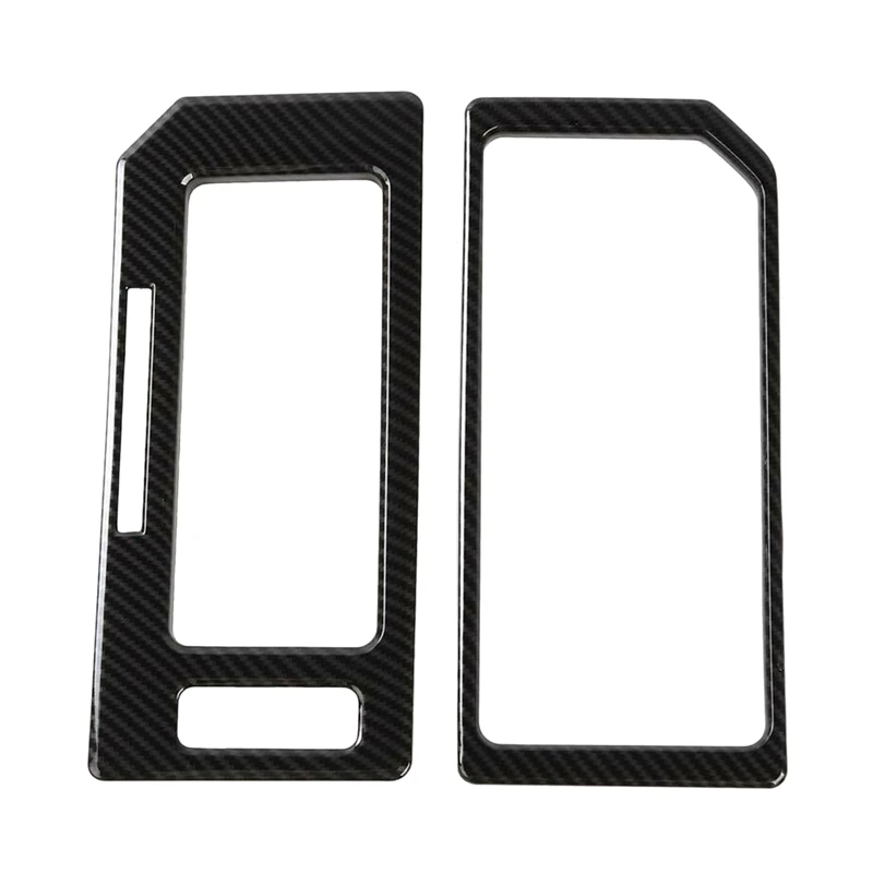 

Carbon Fiber Grain Gear Shift Cup Holder Trim Frame Cover for Ford F-150 2015 2016 2017 2018