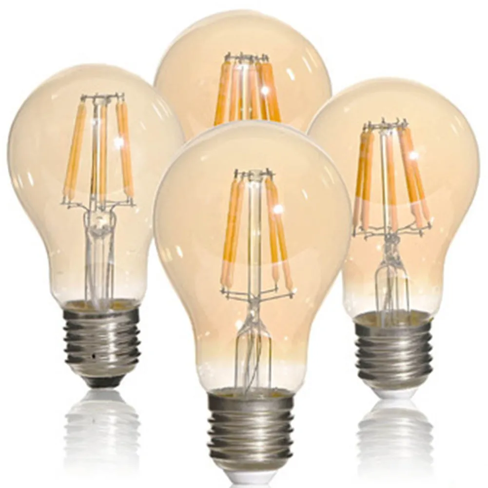 

1x Vintage Edison LED Bulb Retro Nostalgic E27 Large Screw Mouth Warm Yellow Light Color A60 LED Lamp Home Light Bulb Home Suppl