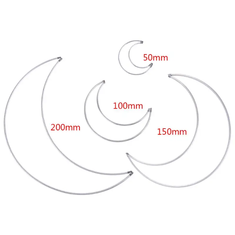 

Metal Dream Catcher Moon Hoop for DIY Handmade Dreamcatcher Macrame Material Accessories Craft D7WE