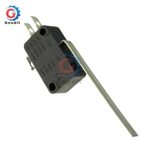 10pcs mini micro switch spdt 16a 250vac long lever v3 microswitch micro normally open close long lever arm limit switch on off