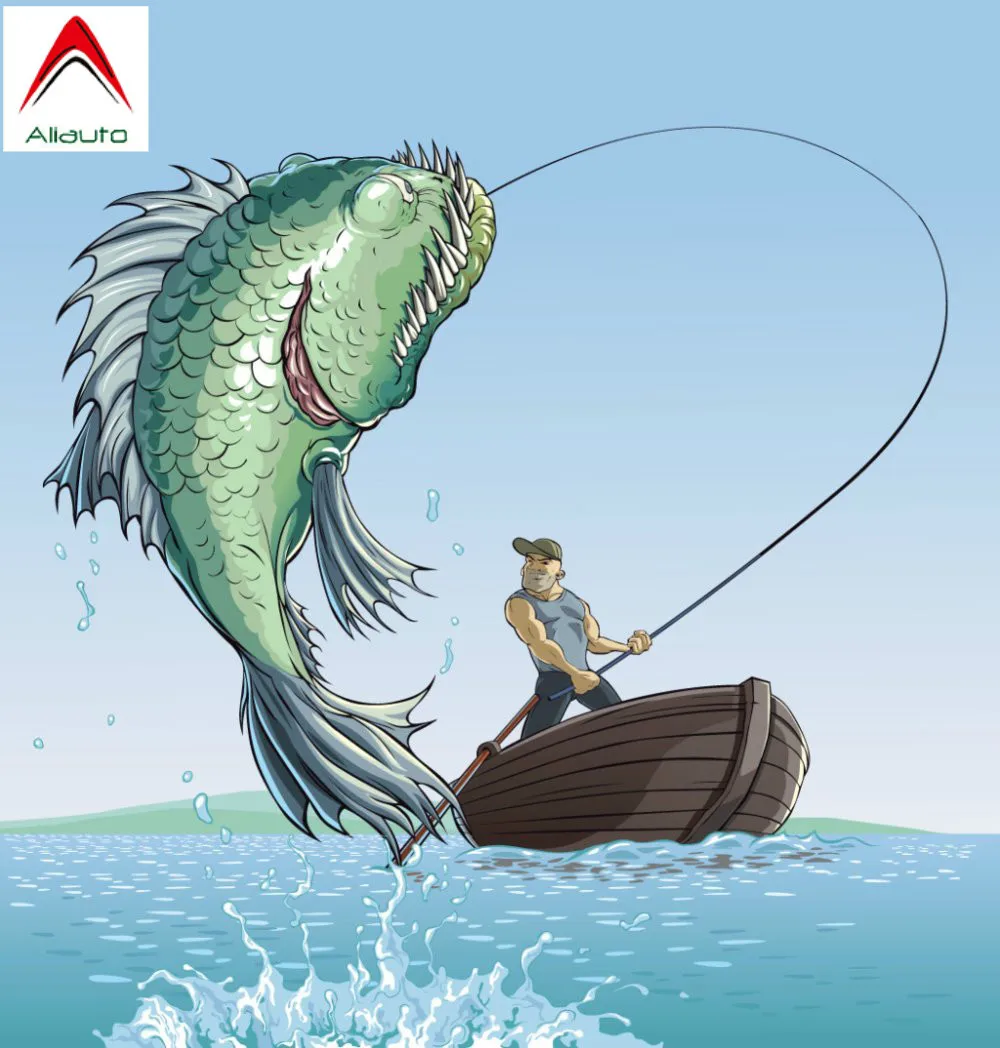 

Aliauto Personality Creative Car Stickers The Man Is Fishing Motorcycle Automobile Styling Anti-UV Decals Accessories,20cm*17cm