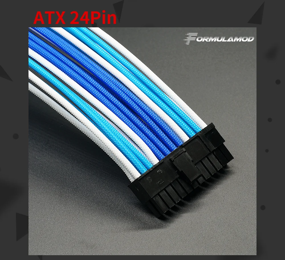 FormulaMod Fm-CableKit-02, 18AWG удлинитель Наборы, в том числе ATX 24Pin* 1 PCI-E 8PIN* 2 Процессор 8PIN* 1 гребень