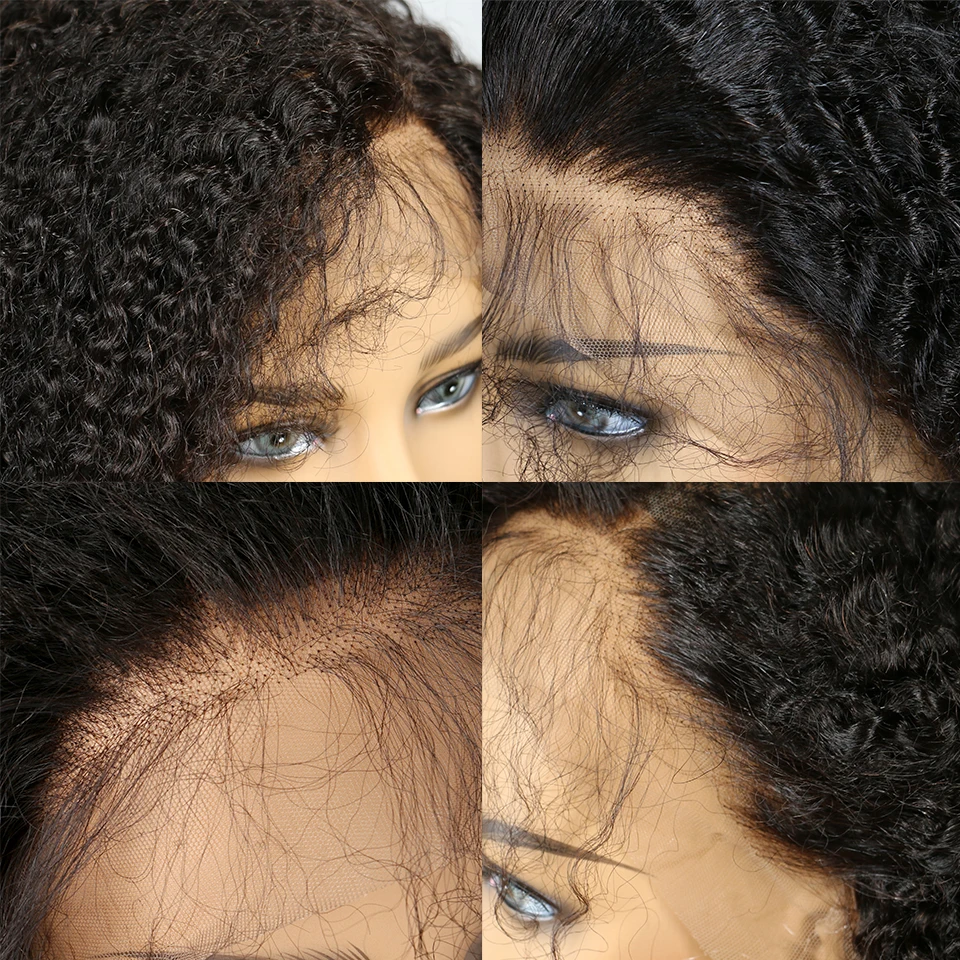 Sassoon Bob 13*4 кудрявый парик из человеческих волос для женщин бесклеевой индийский парик из натуральных волос предварительно сорвал отбеленные узлы