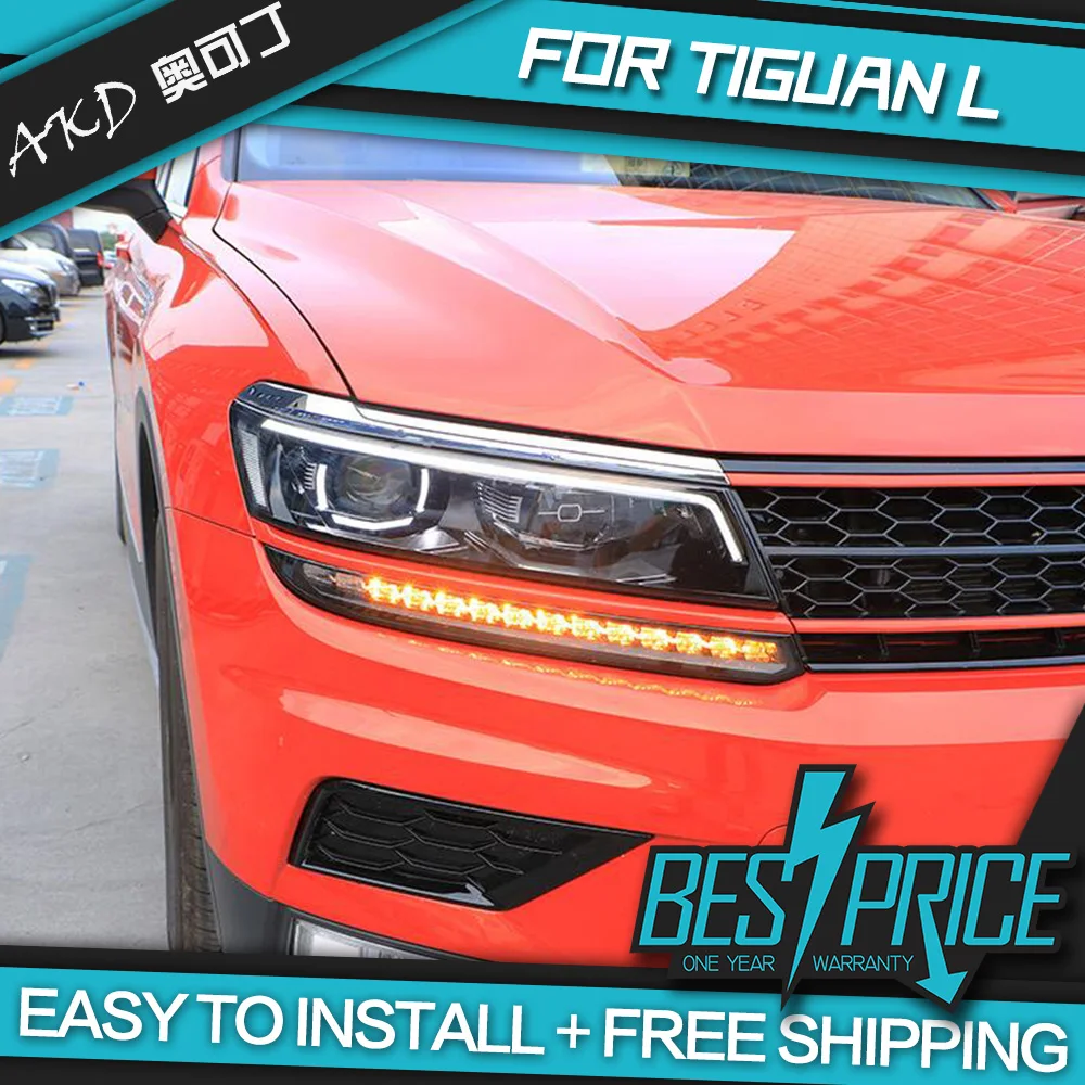 Автомобильные фары для Tiguan L 2017-2021 Стандартная автомобильная фара в сборе LHD RHD