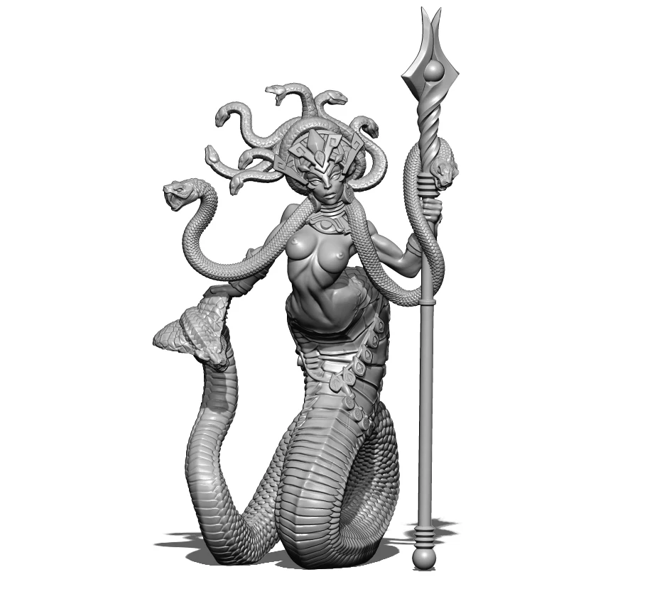 

75mm Resin Model The Qeen of Snake 3D Printing Figure Unpaint No Color RW-085