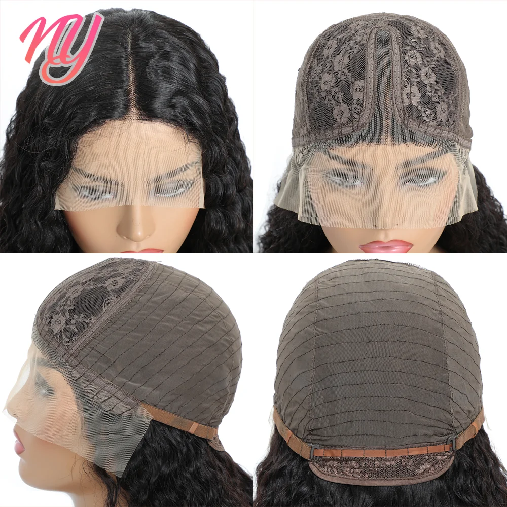 

Парик из натуральных волос с глубокой волной натурального цвета 13x 4, волнистые человеческие волосы 180 плотности, бразильские волнистые воло...