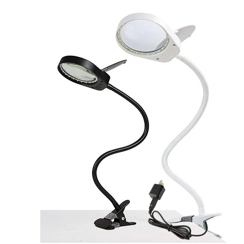 Увеличительное стекло 5X диаметром 97 мм и светодиодный металлическая Лупа со