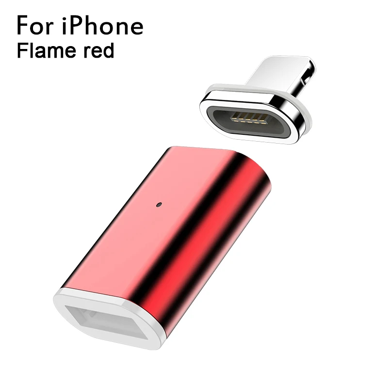 Магнитный USB C адаптер для iPhone XS X XR 8 7 поддержка QC3.0 8 Pin Micro usb type C зарядный разъем адаптер для huawei samsung - Цвет: For iPhone