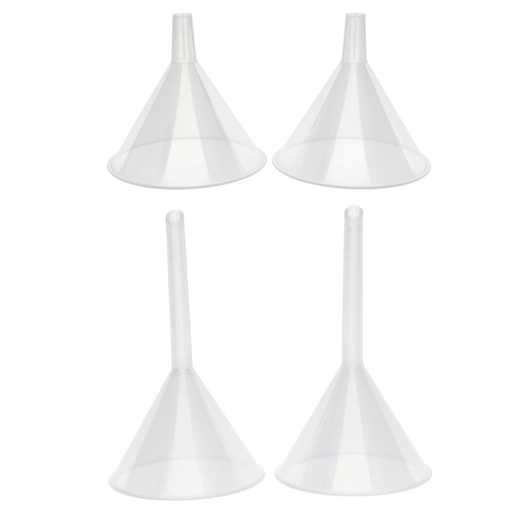 

2Pcs 150mm Plastic Transparent Funnel For Kitchen Laboratory Liquid Transfer