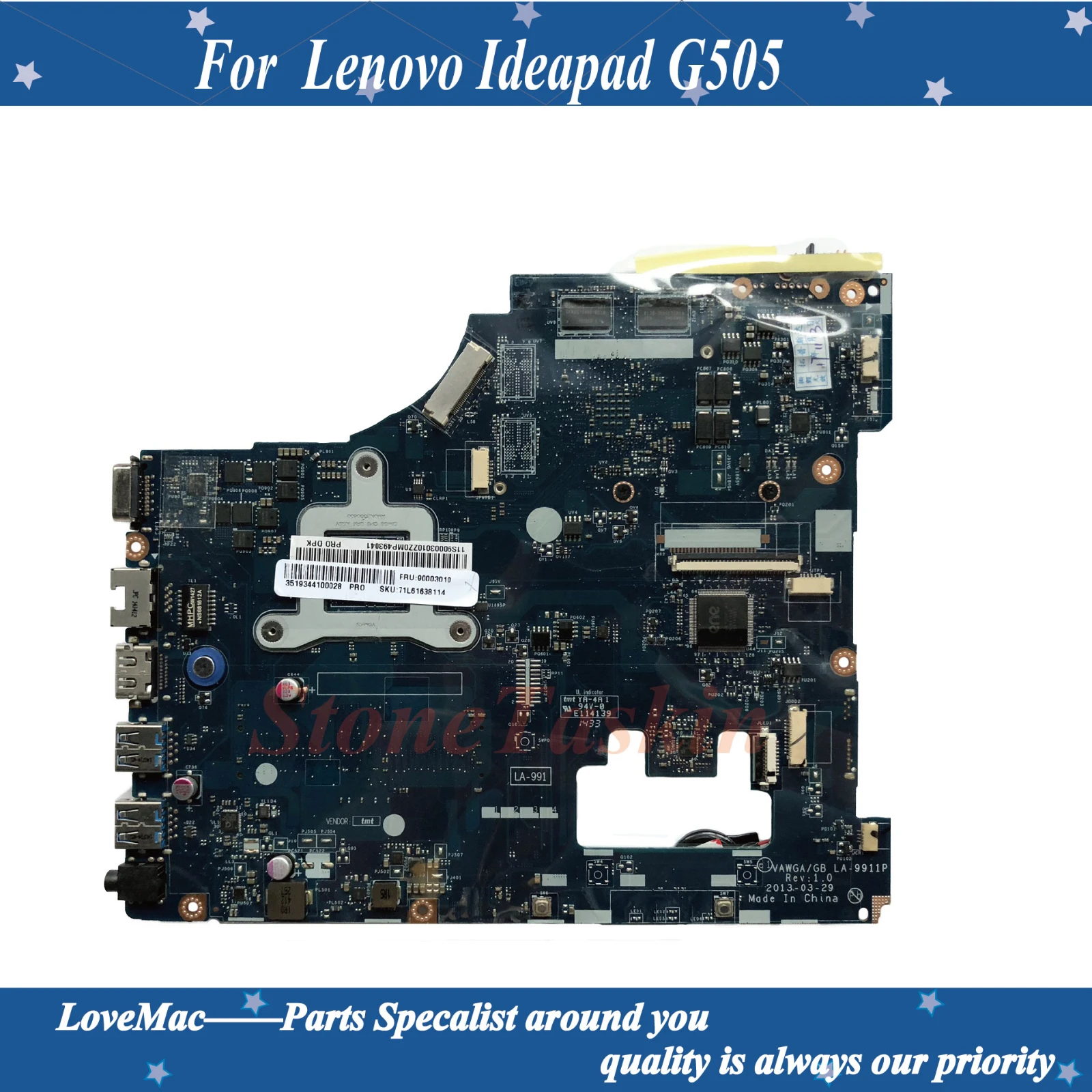 Высокое качество FRU:90003010 для Lenovo G505 материнская плата ноутбука VAWGA/GB LA-9911P A6-5200U DDR3