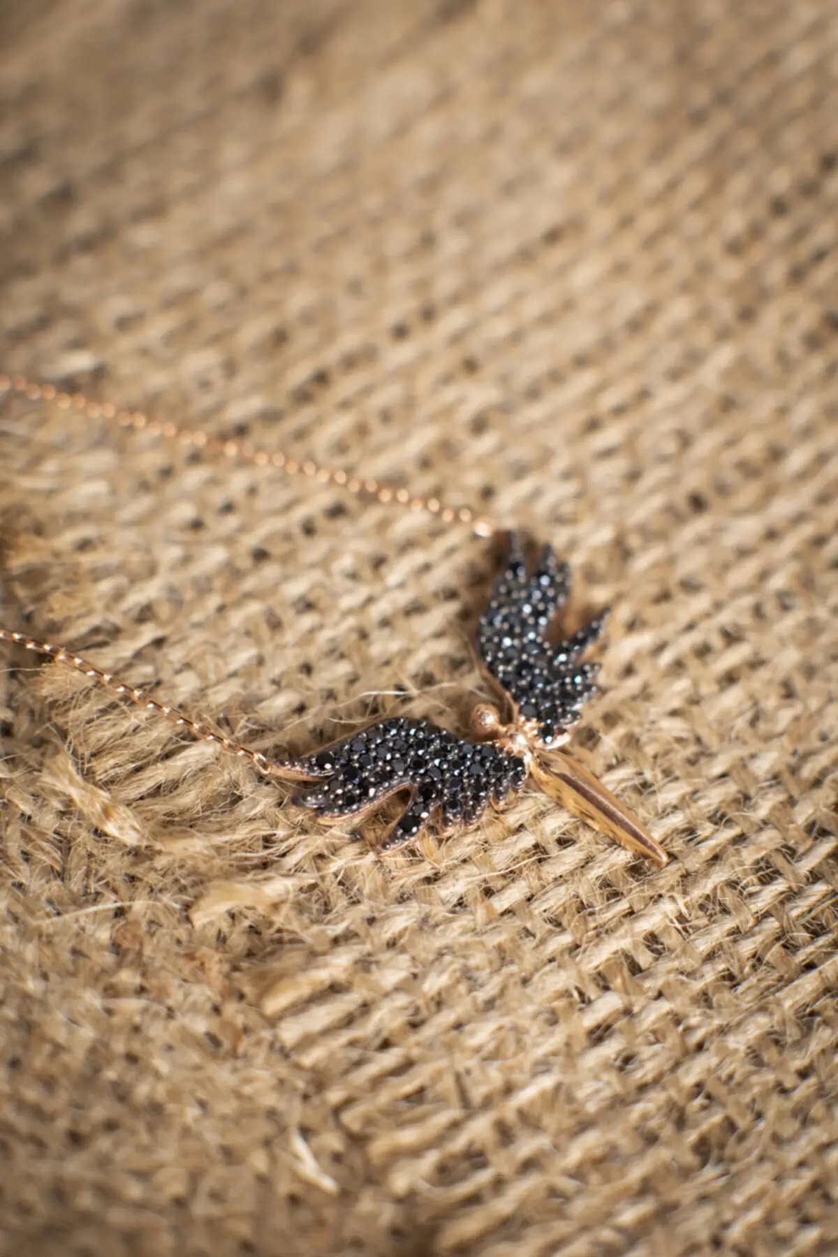 

Woman Angel Model Black Stone 925 Sterling Silver Elegant Necklace