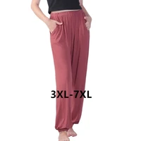 3xl 7xl womens pajama pants new modal cotton sleepwear autumn winter lounge loose home pants elastic outer wear sportwear pant
