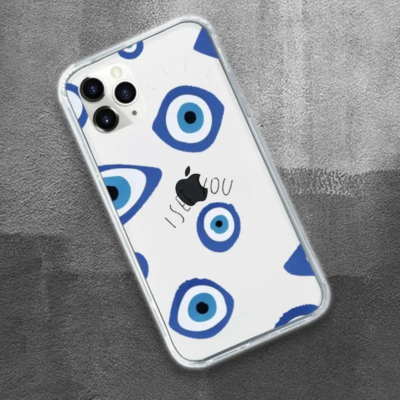 

Eyes Phone Case Transparent for iPhone 11 12 mini pro XS MAX 8 7 6 6S Plus X 5S SE 2020 XR