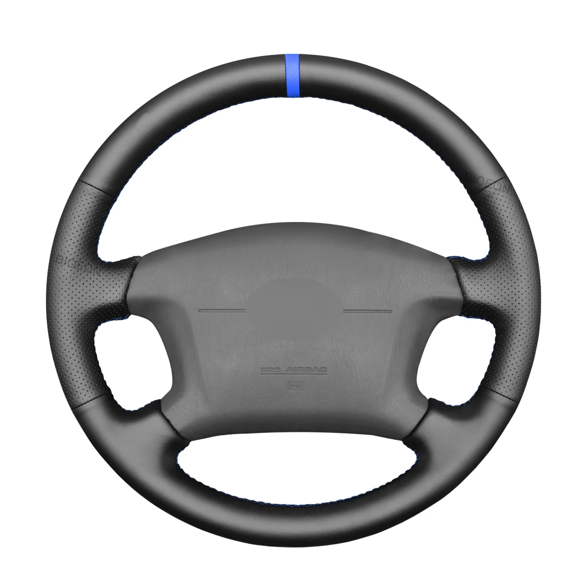 Cubierta de cuero Artificial para volante de coche, protector negro de PU 4runner para Toyota Camry Corolla Sienna Tundra 1998 1999 2000 2001-2003