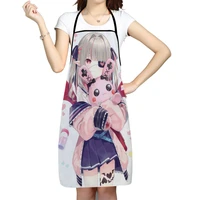 makaino ririmu anime apron kitchen aprons for women men bibs household cleaning pinafore home cooking apron for manicure