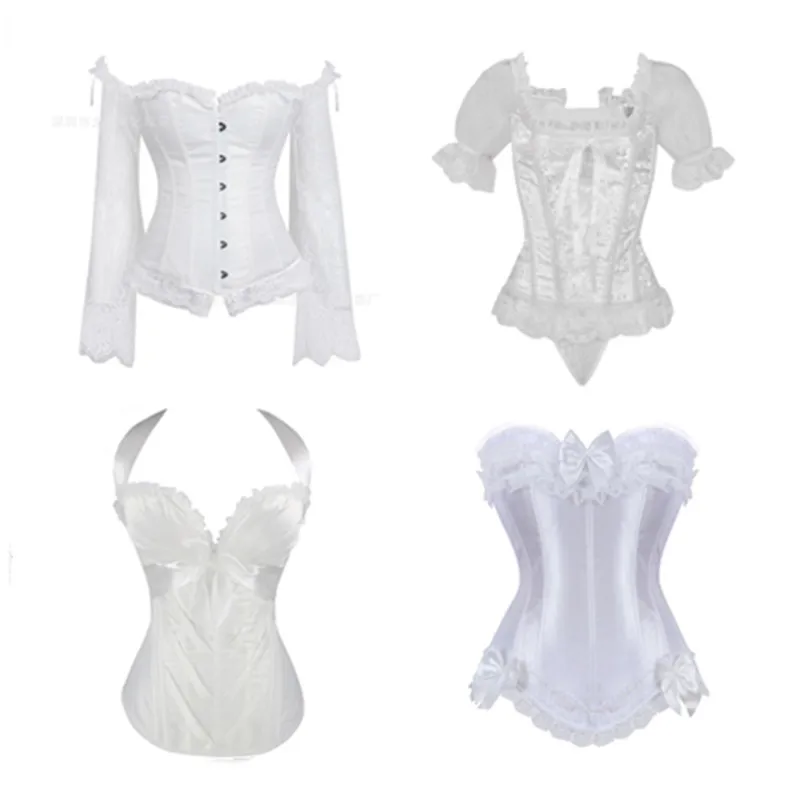 Сексуальное Белое Нижнее белье для невесты обхват груди в косточках