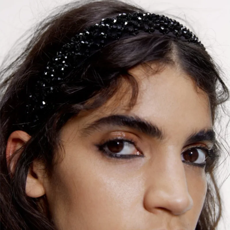 Роскошная обувь с украшением в виде кристаллов плетеные повязки для волос женщин