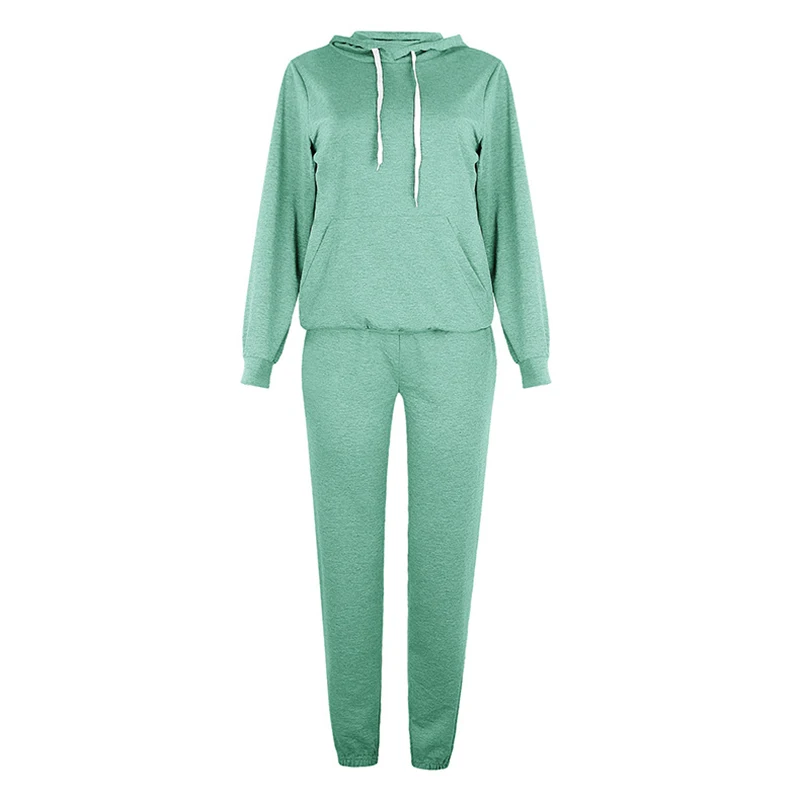 

Autumn Winter Tracksuit Female Solid Casual Long Sleeve Hooded Jogging Pants Two Piece Outfits For Women Sport Suit Outfits