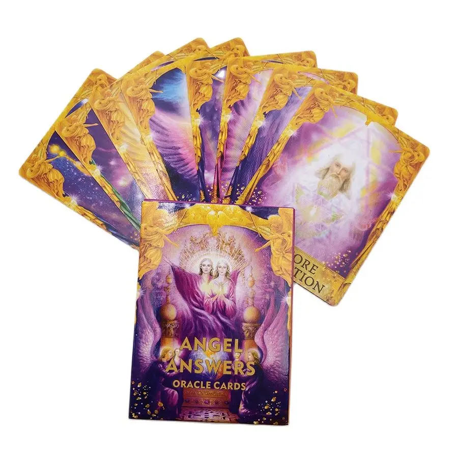 

Angel Answers Oracle Cards Mysterious Divination Fate Tarot Cards Deck for Women Girls Cards Party Board Game Table Card Playing