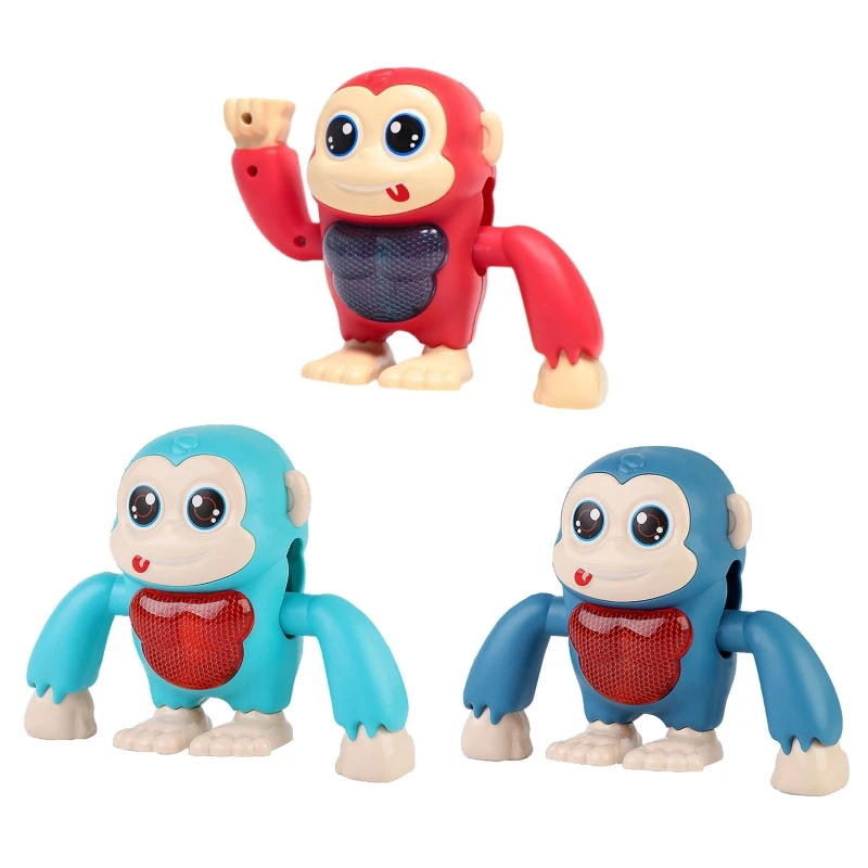 

Танцующая и светящаяся обезьяна, детская игрушка с подсветкой и звуками, игрушка с голосовой активацией, электрическая переворачиваемая об...