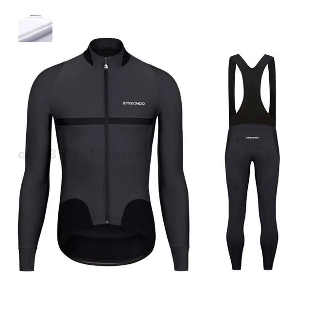 

Etxeondo Men Pro Team Cycling Clothes Winter Fleece Clothing Long Sleeve Jersey Set Thermal Fleece Ropa De Hombre