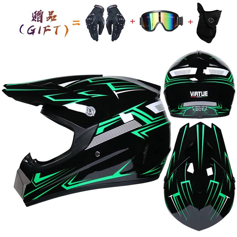 

DOT Certified Motocross Mountain Full Face Motobiker Helmet Classic Bike MTB DH Racing Helmet Motocross Downhill Bike Helmet