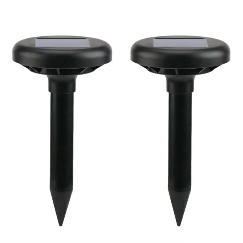 LUXUGLOW 2pcs Outdoor Ultrasonic Pest Repeller Garden Mole Repellent Solar Power Snake Bird Mosquito Mouse Control Yard | Дом и сад