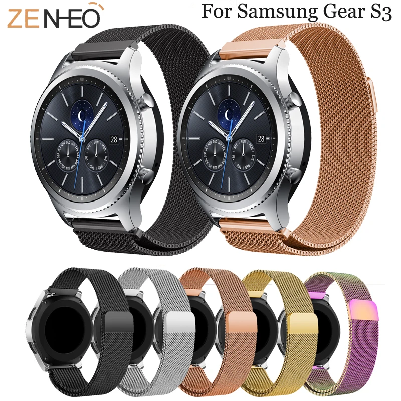 22 мм Миланский Браслет для Samsung galaxy watch 46 Gear S3 Frontier/Milanese Huami 2S huawei GT 2/2e | Наручные