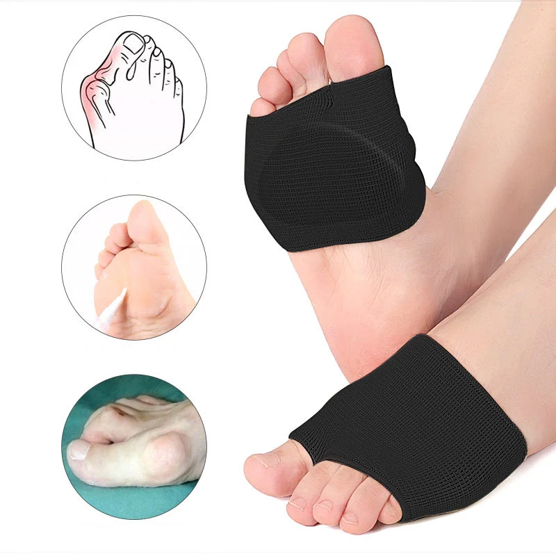 

1Pair Metatarsal Sleeve Pads Half Toe Bunion Sole Forefoot Gel Pads Cushion Half Toe Corrector Toe Separator Pedicure