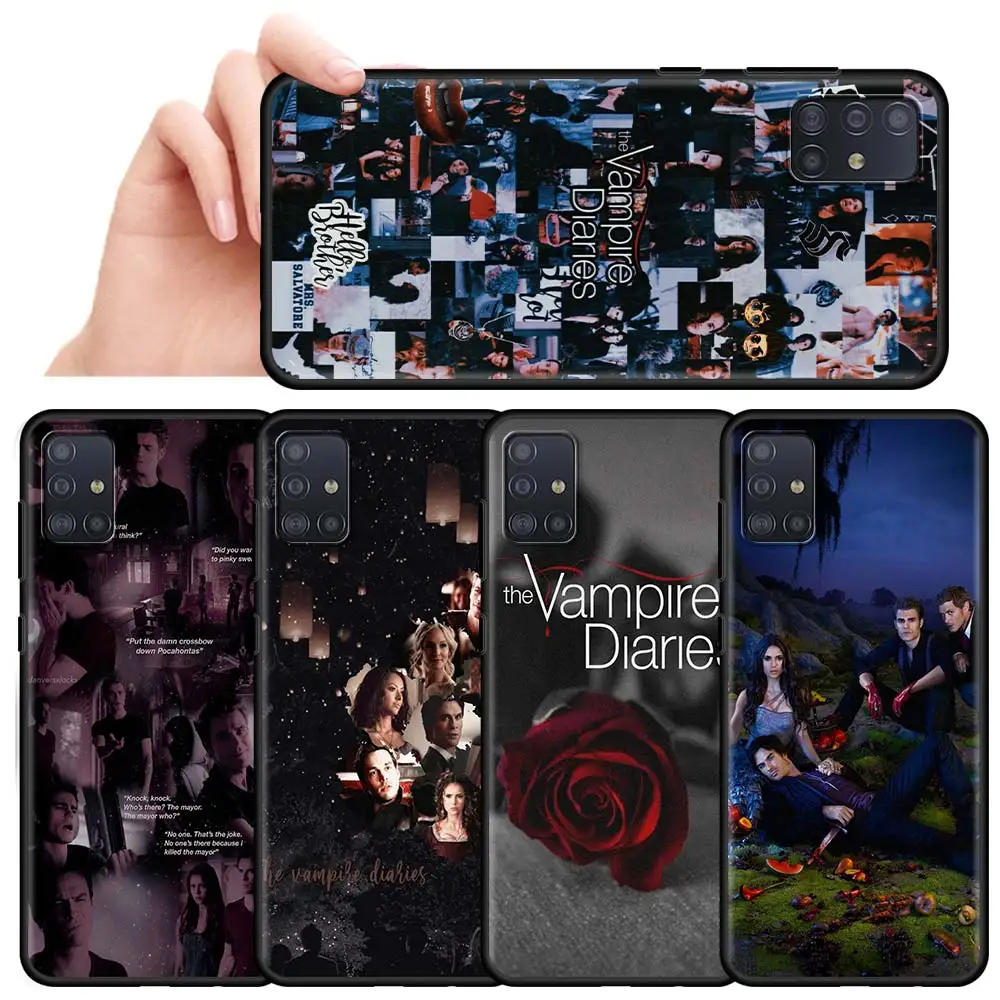 

Soft Silicone Phone Case for Samsung Galaxy A51 A52 A12 A32 A71 A02s A21s A31 A72 A03s A42 Black Funda Cover The Vampire Diaries