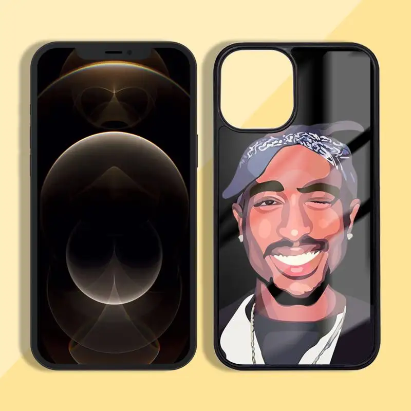 

Rapper 2pac Phone Case Silicone TPU+PC For iPhone11 12 mini Pro MAX 7 8 Plus X XR XS Samsung S20 10 9 8 Plus ultra