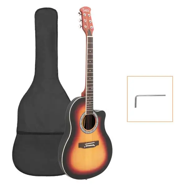 

Акустическая гитара Glarry GT101, 41 дюйм, с отверстием для круглого голоса и заката