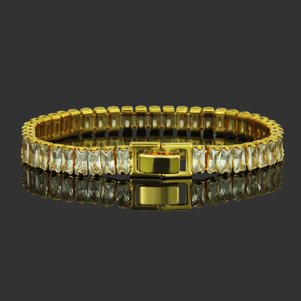 В стиле хип-хоп Hombres ручек на выбор Con Diamantes индивидуальных Фила Pulsera De Tenis Bling для