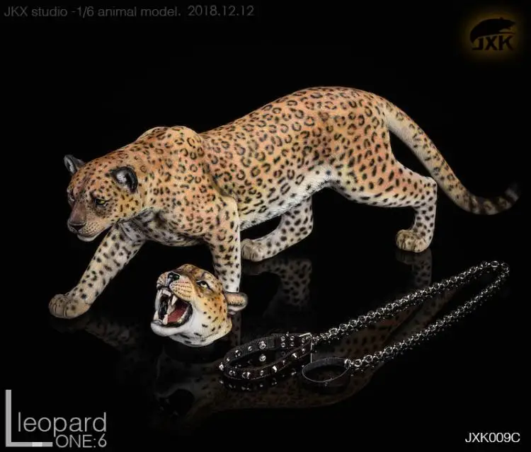 JXK JxK009A 1:6 весы леопардовые флуоресцентные глаза фигурки животных модель игрушки хобби