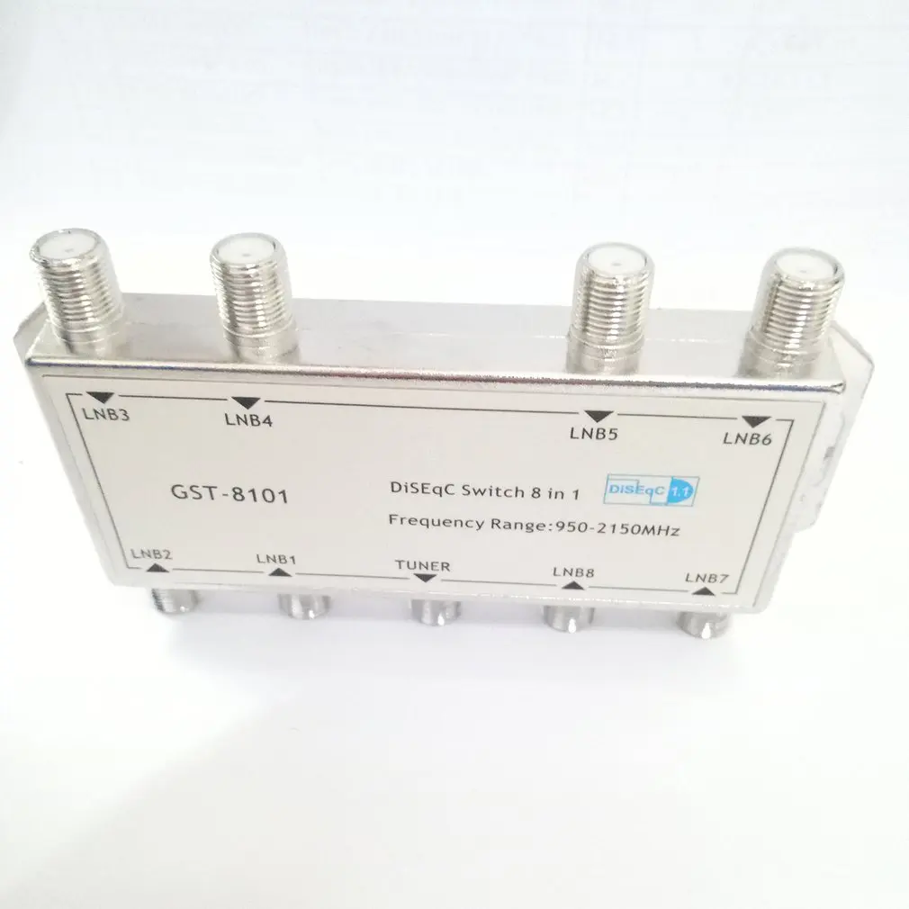 DS81 8 в 1 спутниковый выключатель DiSEqC LNB Ontvanger Multischakelaar Zware Zink gegoten Chrome Behandeld Прямая