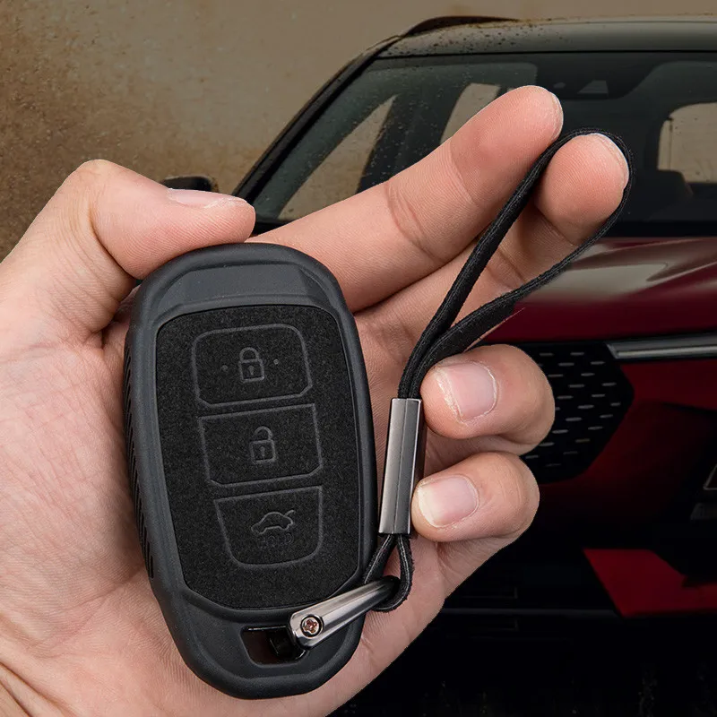 Чехол для автомобильного ключа из ТПУ Hyundai Santa Fe TM 2019 I30 2018 Solaris Azera Elantra Grandeur Accent