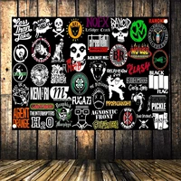 heavy metal rock band posters banners music studio wall decoration hanging painting waterproof cloth polyester fabric flags b