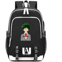 coster anime my hero academia backpack cartoon print backpack laptop school bag with usb chargingfor boygirl bag style1